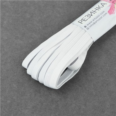 Резинка вязаная, 8 мм, 10±0.5 м, белая