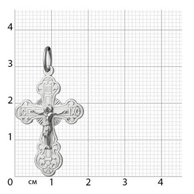 крест из серебра штампованный белый