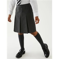 Girls' Plus Fit Permanent Pleats School Skirt (2-18 Yrs)