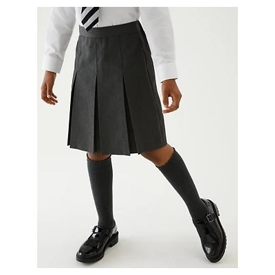 Girls' Plus Fit Permanent Pleats School Skirt (2-18 Yrs)
