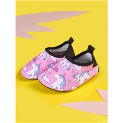 Коралловые тапочки аквашузы детские "Little unicorn"