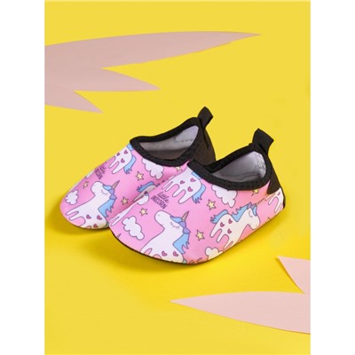 Коралловые тапочки аквашузы детские "Little unicorn"