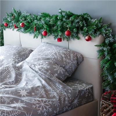 Постельное бельё «"Этель"» 1.5 сп Snow fall, 143х215 см, 150х214 см, 70х70 см - 2 шт, бязь