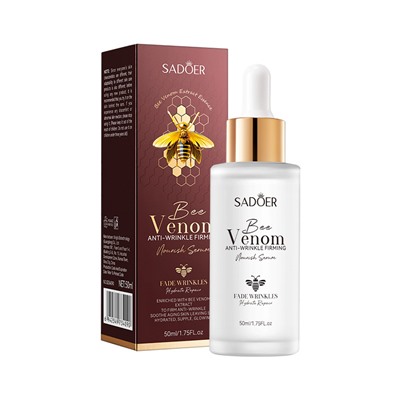 Укрепляющая питательная сыворотка для лица против морщин с пчелиным ядом SADOER Bee Venom Anti-wrinkle firming nourish serum, 50 мл