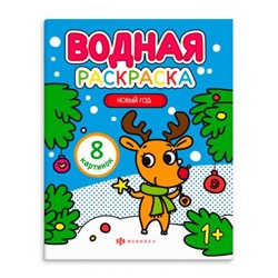 Раскраска водная 200х250 мм 4л "НОВЫЙ ГОД" 64871 Феникс