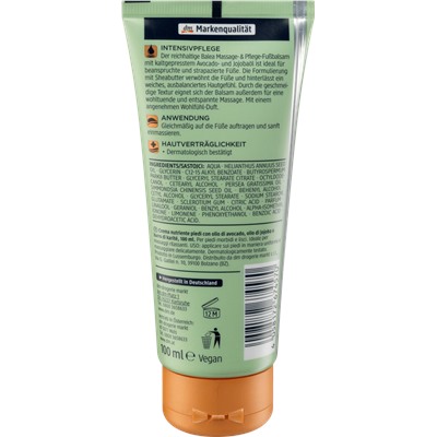 Balea Massage- & Fußpflegebalsam Feel Well Балеа Бальзам для массажа и ухода за ногами с маслом Авокадо 100 ml