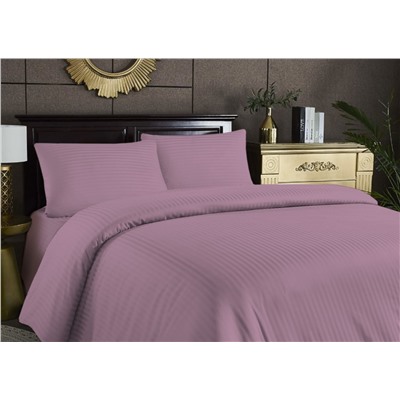 Простыня из Страйп-поплина сирень полоса 1х1