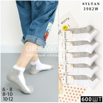 НОСКИ  ХЛОПОК ДВУХЦВЕТНЫЕ SYLTAN 3982 Количество пар в упаковке:  10