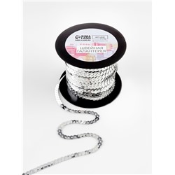 Пайетки на нити, 6 мм, 91 ± 1 м, цвет серебряный №1