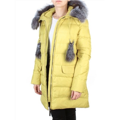 91577 YELLOW Пальто зимнее женское (200 гр. холлофайбера)