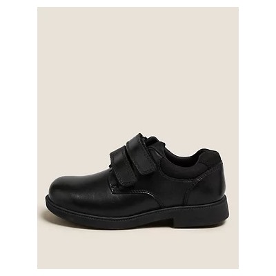 Kids’ Leather Riptape School Shoes (8 Small - 1 Large)