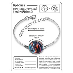 BSI-0171 Браслет металлический Лошадь неон