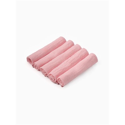 Набор платочков Крошка Я Rose 20*20 см-5 шт, муслин, 100 % хлопок