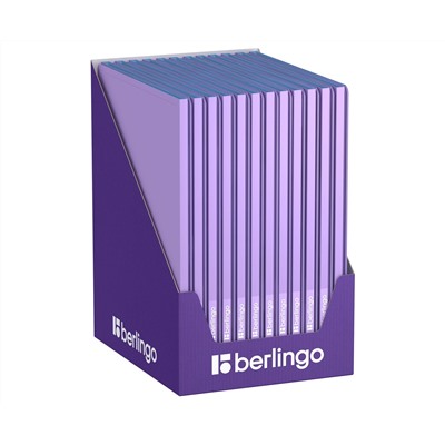 Папка с 10 вкладышами Berlingo "Haze", 9мм, 600мкм, с внутр. карманом, сиреневая, софт-тач