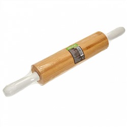 Скалка 46 см, крутящиеся ручки, бамбук WEBBER BE-00058