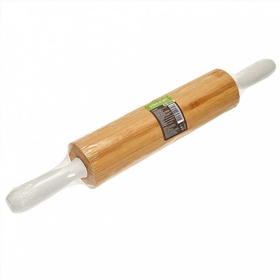 Скалка 46 см, крутящиеся ручки, бамбук WEBBER BE-00058