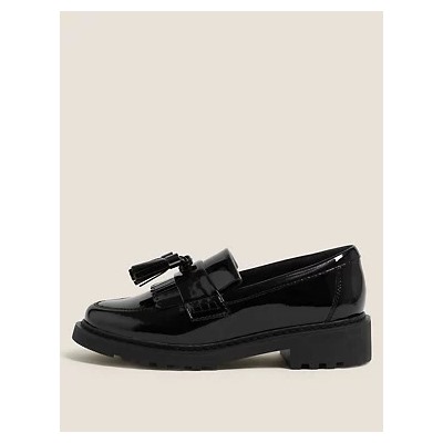 Kids' Leather Slip-on School Shoes (13 Small - 7 Large)