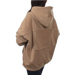 3258 BROWN Худи женское (95% хлопок, 5% эластан)