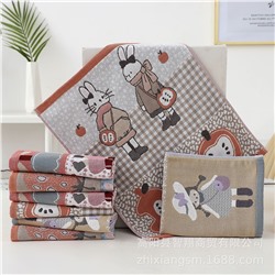 Gauze cotton towel for face washing, cartoon children's scarf