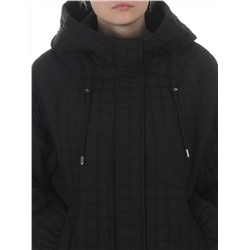 8039 BLACK Куртка стеганная демисезонная женская (100 гр. холлофайбер)