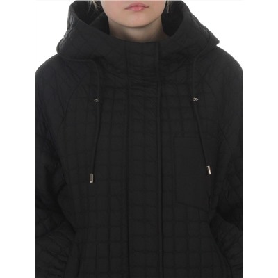 8039 BLACK Куртка стеганная демисезонная женская (100 гр. холлофайбер)