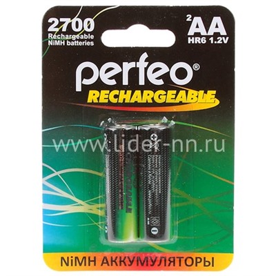 Аккумулятор Perfeo LR6/2BL 2700mAh (AA)