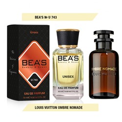 Beas U743 Louis Vuitton Ombre Nomade Unisex edp 50 ml, Парфюм унисекс Beas U743 создан по мотивам аромата Louis Vuitton Ombre Nomade