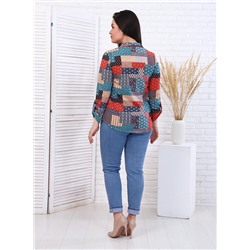 Рубашка Пэчворк бирюза ИвК