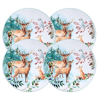 НАБОР ПОДСТАНОВОЧНЫХ САЛФЕТОК "ЗИМНЯЯ СКАЗКА" ИЗ 4 ШТ., ДИАМЕТР=38 СМ