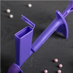 Инструмент для украшения торта бусинами, до 3 мм, пластик, фиолетовый