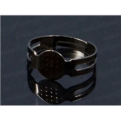 Основа для кольца, 8*5мм, цв.черный никель