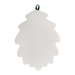 Коврик для бани и сауны "Дубовый лист", 51х38см, войлок белый