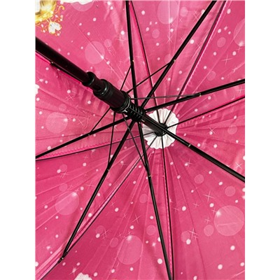 Зонт-трость для девочки с мультгероями полуавтомат Арт 1001/3