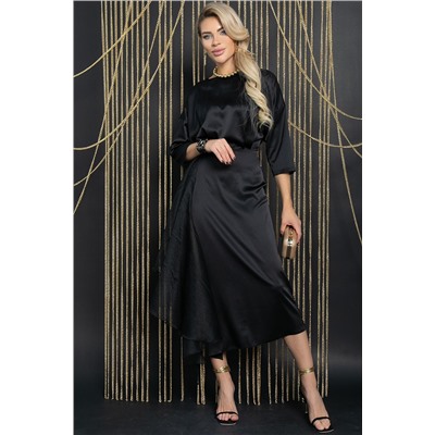 Платье вечернее Дерзкая элегантность (черное) П14470-7М