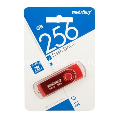 USB Flash 256GB SmartBuy Twist красный 3.0