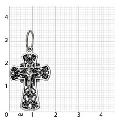 Крест из серебра литье частичное чернение