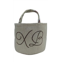 Верба льняной ХВ люрекс Корзина диаметр 17 см высота 14 см 2518134