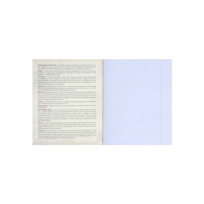 Тетрадь предметная 48 листов в клетку Calligrata, «Мрамор светлый. Обществознание», обложка мелованный картон