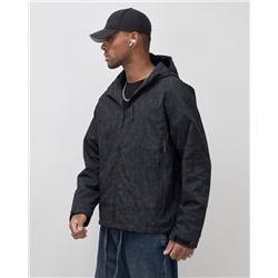 Куртка спортивная мужская весна осень черного цвета 25470Ch