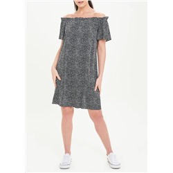 Black Polka Dot Bardot Dress