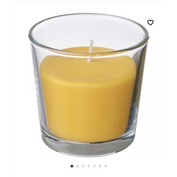 Свеча. SVARTOXBÄR Duftkerze im Glas, Mimose/gelb, 25 Std.