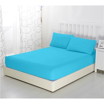 Простыня трикотажная на резинке Голубой 140гр-м² Текс-Дизайн