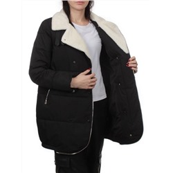 S24-236 BLACK Куртка демисезонная женская (100 гр. холлофайбер)