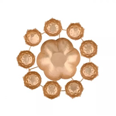 Подсвечник-дия Чаша Урли в форме цветка, Urli Bowl Diya Shape Flower, произв. CraftVatika