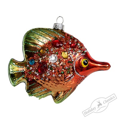 Рыба "Владычица морская" золотая (стекло) 11,5х4,5х9 см