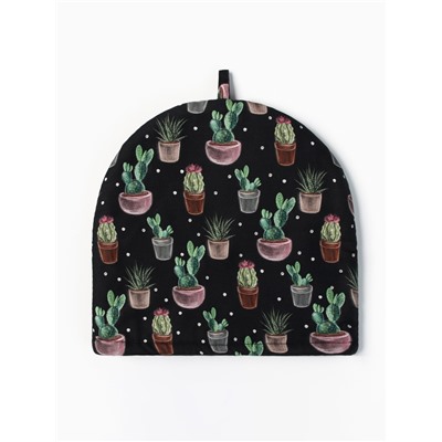 Грелка на чайник Этель Succulents 28×28 см, 100% хлопок, саржа 190 г/м²
