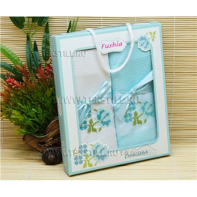 Кухонные Вафельные Полотенца Салфетки 45x70 см. 2 шт/уп. Saten - Fushia