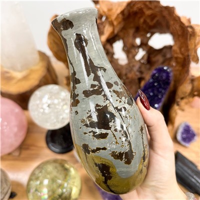 Радуга Самоцветов Ваза из дендритовой Яшмы