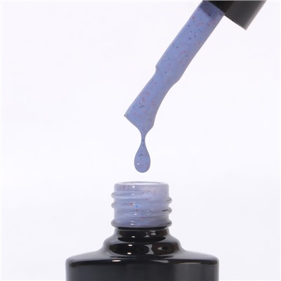 Гель лак для ногтей, с вкраплениями, трехфазный, 8 мл, LED/UV, синий (26)