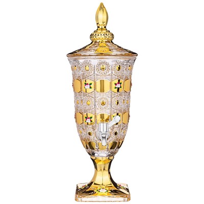 ДИСПЕНСЕР ДЛЯ НАПИТКОВ "ЛИМОНАДНИЦА LEFARD GOLD GLASS" 2Л 16*16*45СМ (КОР=2ШТ.)